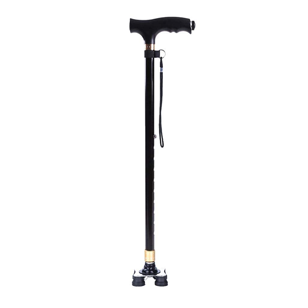 Chodziki dla seniorów Laski/kule Laski ze stopu aluminium ze światłem LED Ergonomiczny uchwyt 10 regulowanych poziomów wysokości dla starszych mężczyzn lub kobiet chodzik, trwała pomoc w poruszaniu