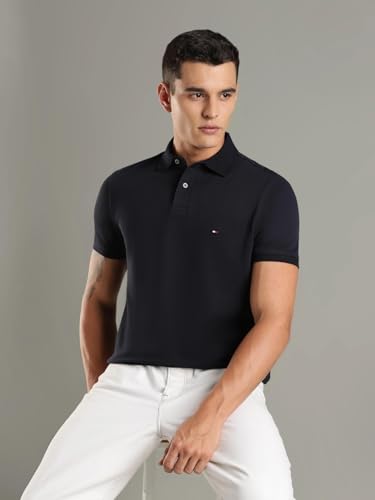 Image of Solid Regular fit Cotton Polo t-Shirt