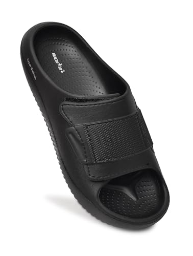 Image of HEALTH FIT Extra Soft Premium Classic Cushion Sliders /Slippers with Cushion FootBed for Adult & Comfortable Light Weight Anti-SkidWaterproof Stylish Flip Flops for Men's HF152