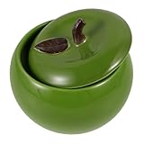 Hygiène de nettoyage simple : en céramique avec couvercle présente une surface lisse, ce qui le rend facile à nettoyer et à entretenir, gardant votre petit bol en céramique et votre bol à bonbons en céramique hygiéniques pour repas de famille, plat en forme de fruits, pot à pommes pour la cuisson