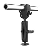 RAM Mounts Trolling Motor Stabilizer - Tough-Claw Medium Clamp for Rails 1” - 1.6” with Medium Arm and Round Plate RAP-404-202U