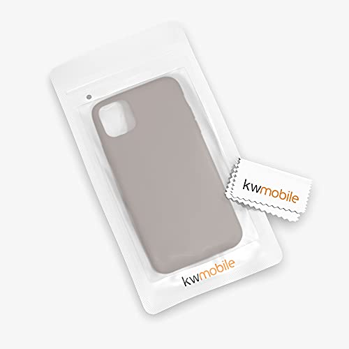 kwmobile Hülle kompatibel mit Apple iPhone 11 Pro Max Hülle - Silikon Handy Case - Handyhülle weiche Oberfläche - kabelloses Laden - Taupe