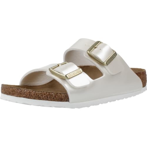 Birkenstock Arizona fille blanche Sandales confortables contre les douleurs aux pieds