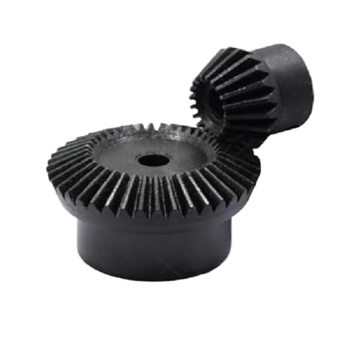 Bevel Gear Pinion Hardware Mechanical 2 Pcs 1:2 Speed Ratio to 1:8 Speed Ratio 90 Degree Transmission Bevel Gear 0.8 Mode 1 Mode 2 Mode 2.5 Mode 3 Mode(0.8M20T-120T)