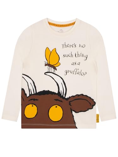 Gruffalo T Shirt | Long Sleeve Girls Tshirt | Cotton Girls T-Shirts | Kids Clothing | Cream 3-4 Years
