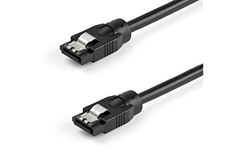 Startech.com 24 Inch (60Cm) Round Sata Cable - Latching Connectors - 6Gbs Sata Data Cord - Sata Hard Drive Power Cable - Black (Satrd60Cm) #TOP1