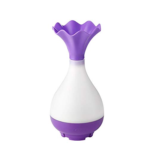 JINSUO Xiaobingjiaju USB humidificador ultrasónico de aromaterapia Aceite Esencial del difusor del Aroma con la Noche de luz LED de Niebla purificador del atomizador for el hogar (Color : Purple)