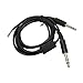 Aviation Headset Replacement Cable, 1/4inch Speaker Plug Aviation Plane Headset Cable Dual GA Plug DIY Stable for Aviation Headset