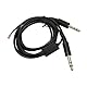 Yunir Aviation Headset-Ersatzkabel, Ersatz-Aviation-Headset-Kabel für David Clark AVCOMM Pilot Dual GA Plug Aviation-Kopfhörer-DIY-Kabel 6,6 Fuß