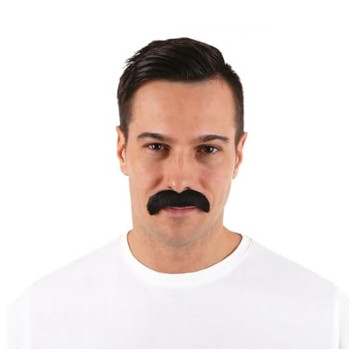 P 'Tit Payaso 89026 Bigote Años 60 – Negro