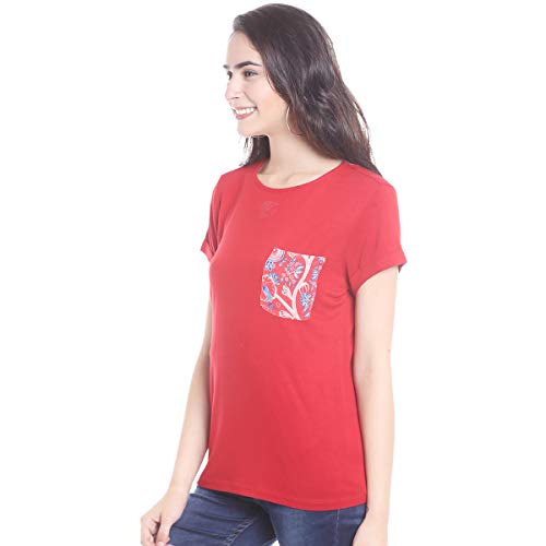 Image of Fusion Beats Tops for Women, Stylish Tshirt, Round Neck Printed Fashion for Girls, Aesthetic Trendy Styles Clothing for Ladies, Ethnic Indo Outfit