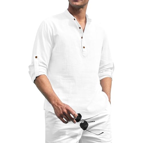 Image of Beige Color Cotton Blend Mandarin Neck Short Kurta Straight Kurta for Men (S)