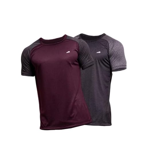 Kit com 2 Camisetas Dry Fit Raglan Masculina, Manga Curta, Poliéster, Gola Redonda, Estilo Esportivo para Academia (BR, Alfa, G, Regular, Preto + Vermelho)