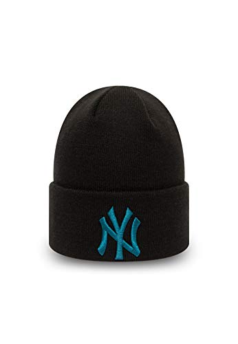 New Era League Essential Cuff Mütze NY Yankees Schwarz Türkis, Size:ONE Size