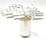 25 PK 1/0 Gauge Uninsulated Wire Ferrules Crimp Ferrules