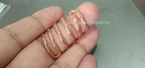 Real Copper finger splint double Wrab rings, Arthritis Health Copper Ring Ladies Fingers Thumb Jewelry, Handmade ring for men women, Splint Ring for PIP or DIP Joint,3