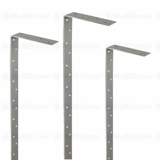 Heavy Duty Steel Bent Restraint Straps 2.4mm, Straps Heavy Duty Galvanized (Pack of 10) (800mm)