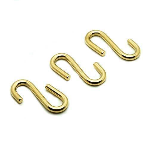 Amazon.co.jp: 3個セット 真鍮 ミニS字フック（ショート