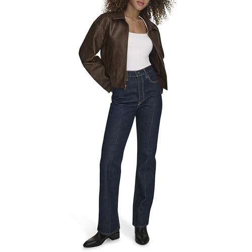 Levi's Women's Faux Leather Bomber with Laydown Collar2