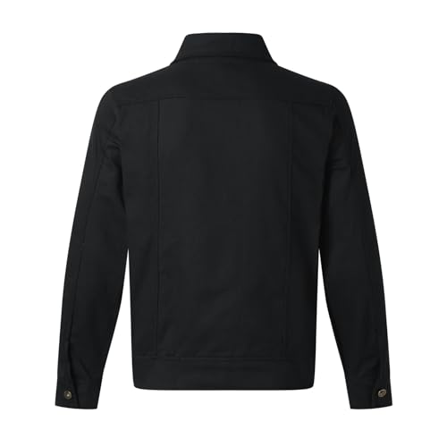 Jean Denim Jacket for Men Trucker Casual Jackets Slim Fit Jacket Coat Vintage Button Up Jacket with Pockets4