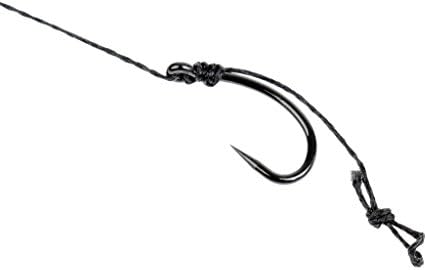 Milepetus 18pcs Carp Fishing Hair Rigs Barbless Hooks Size 6# 8# 10# Carp Fishing Hooks Tackle with 200pcs Boilie Stoppe for Free