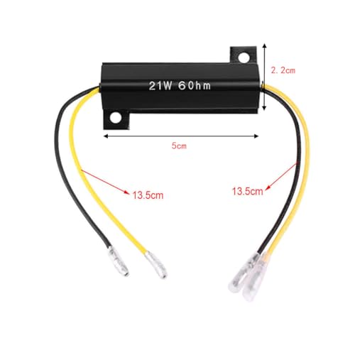 Image of Gebildet 4PCS 12V Motorcycle Resistor 21W 6Ohm LED Load Resistors for Motorcycle Motorbike Turn Signal Indicators Compatible with Yamaha Suzuki Off Road(Y-137)