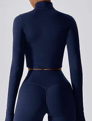 SEAUR - Womens Athletic Jacket Yoga Running Jackets Activewear T-Shirts Long Sleeve Sports T-Shirt Workout Gym Jacket Slim Fit Active Top - Image 3