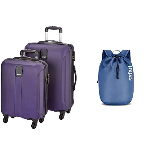Image of Safari Thorium Sharp Anti-Scratch Combo Set of 2 Small, Medium Polycarbonate Check-in 4 Wheel Hard Suitcase