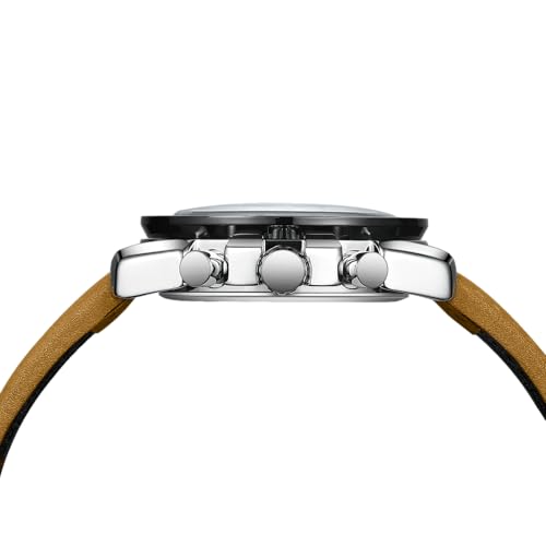 LN LENQIN Men's Watch Analogue Quartz Watches Men Wristwatches Waterproof 30M Men's Watches Fashion Business Watches with Date Leather Watch