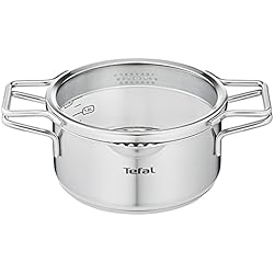 Cacerola 18 Cm Marsala Tefal Nordica Cacerola 18 cm acero inoxidable, capacidad de 2 L, tecnología full induction, diseño minimalista, tapa de cristal, apta para gas, vitrocerámica, eléctricas e inducción, apto para horno