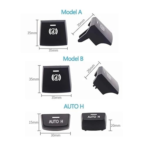 Freno de mano electrónico y cubierta botón P negro para BMW Series 5 7 X3 X4 X5 X6 M5 F01 F02 3