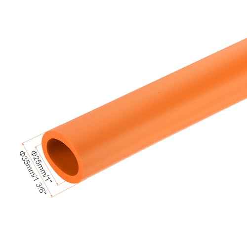 Image of uxcell Foam Tubing for Handle Grip Support,28mm(1 1 /8 inch) ID 38mm(1 1 /2 inch) OD 0.3 Meter /1ft Length Orange