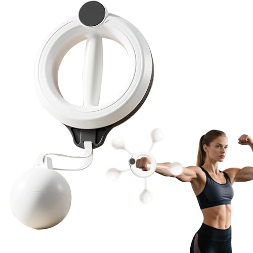 Smloplom Arm Trainer Workout Fitness Equipment, 360°Rotation Hand-Crank Forearm Trainer for Upper Body Strength Enhancement, Ergonomic Handle Chest Workout Equipment for Home and Gym Exercise