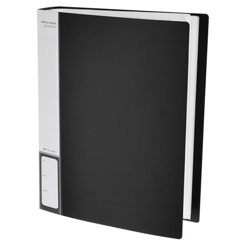M&G 100-Pocket Binder with PP Plastic Sleeves A4(Black), Art Portfolio Folder with Clear Sheet Protectors, Display 200 Pages for Organizing Documents, 310x235x64mm