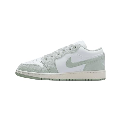 Air Jordan 1 Low SE Big Kids' Shoes (FN9137-131, WHITE/SEAFOAM-SAIL) Size 3.5