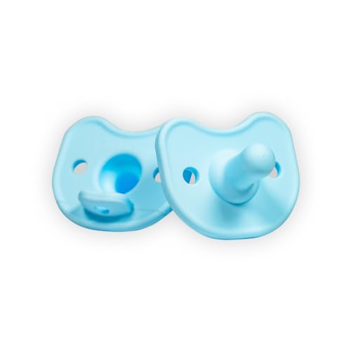 Image of Kids Heroes Baby Pacifiers 0-3 Months, Orthodontic Pacifier Newborn, One-Piece Silicone Pacifier, BPA Free, 2 Pack