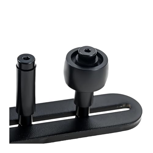 Guide inférieur silencieux pour porte de grange coulissante avec rouleau de sol réglable noir