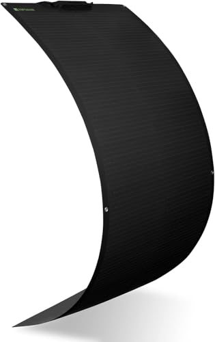 Flexible Solar Panel 100W 12V Monocrystalline Bendable 100 Watt 12Volt Semi-Flexible Mono Solar Panels Charger Off-Grid for RV Boat Cabin Van Car Uneven Surfaces