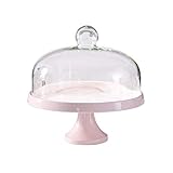 ZEELYDE Mikrowellenabdeckhaube/Mikrowellen Abdeckung/Fliegenhaube, Restaurant-Dessertteller, Keramik-Tortenständer, Party, Brot, Gebäck, Verkostungstablett, Glas, Staubkuppel, zweifarbig, 9/11 Zo