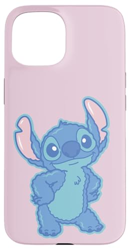 Disney Lilo & Stitch Fluffy Cute Pose Stitch Case for iPhone 15