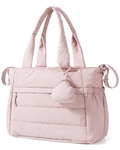 BAGSMART Diaper Bag Tote Hospital Bag for Labor & Delivery Maternity Travel Bag with Changing Pad Baby Shower Essentials for Newborn Gifts Pink Diaper Bag
