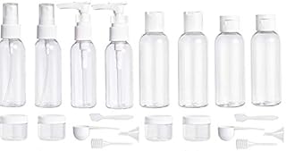 ShaniTech Pack of 20 Pcs Leak Proof Refillable Air Travel Size Liquid Containers Bottle for Liquids, Accessories, Cosmetic Products, Toiletries [Clear for Airport Security - TSA Air Flights Approved]