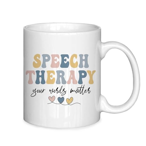 Taza de cerámica para terapia del habla 11 oz miniatura 1