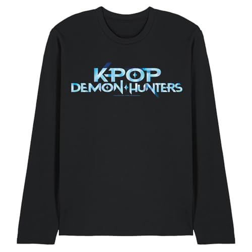 T-shirt manches longues Kpop Demon Hunters marine unisexe coton