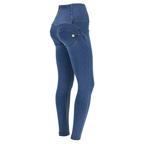 Jeggings push up WR.UP® FREDDY super skinny taille haute à boutons jaune XXS