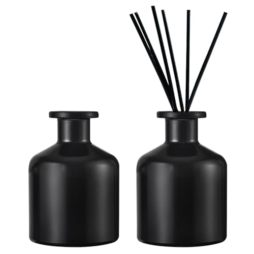 DEARBAG 2 Bouteilles Diffuseur en Verre Vides, Capacité 150ml, Décoration de Maison, Diffuser Jars pour Home Fragrance, Huiles Essentielles, Aromathérapie,...
