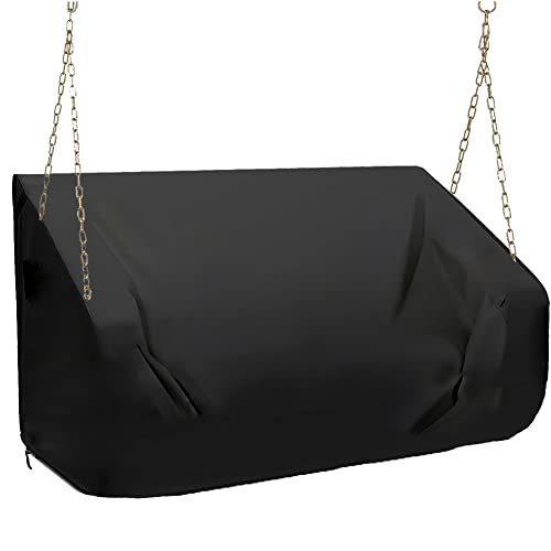 Porch Swing Cover 63 Inch Water-Resistant 600D OXford Hanging Outdoor Swing Cover All Weather Protected Swing Covers for Outdoor Furniture