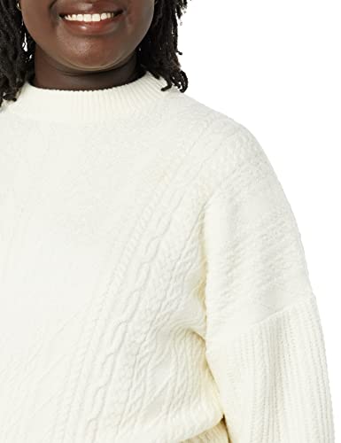 Image of Amazon Essentials Women's Soft-Touch Modern Cable Crewneck Sweater (Available in Plus Size)