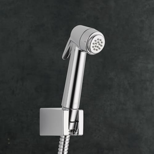 Image of Delta Faucet ABS Health Faucet Chrome Body Superior Performance Easy to Operate and Grip Premium Jet Spray with 1.25M Hose and Holder (Polished Chrome Finish, 22900-I)