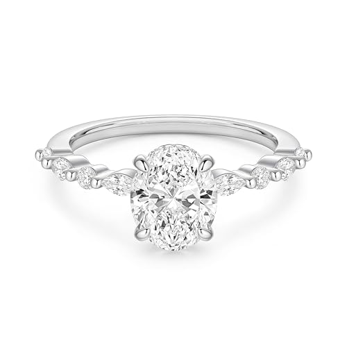 EAMTI 3CT Engagement Rings for Women Oval Cut CZ Promise Wedding Bands Marquise Travel...